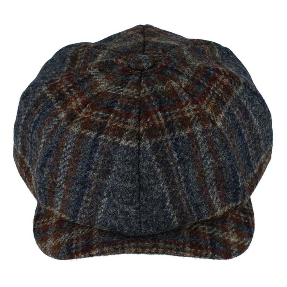Wigens Men's Tweed Check Melange Classic Newsboy Cap